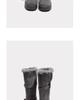 Women's Mid-Calf Gray High-Top Snow Boots 2025 - Thick-Soled, Velvet-Lined Winter Footwear
