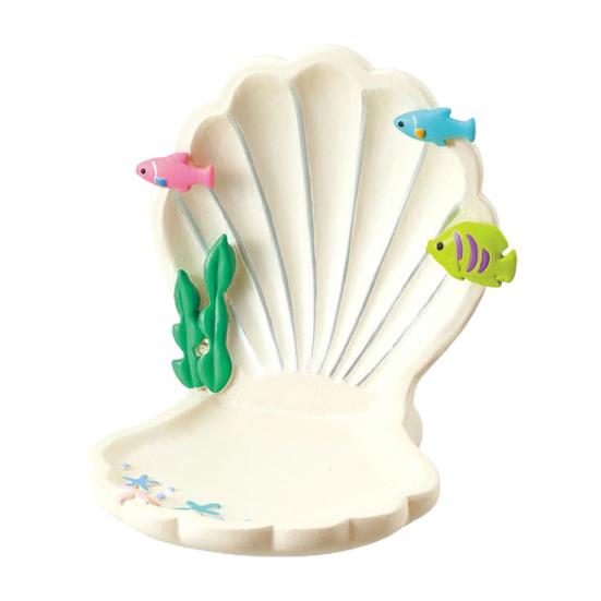 

Морская серия Ракушкообразный аквариум Украшение Милое Невыцветающее Настольное украшение Аквариум