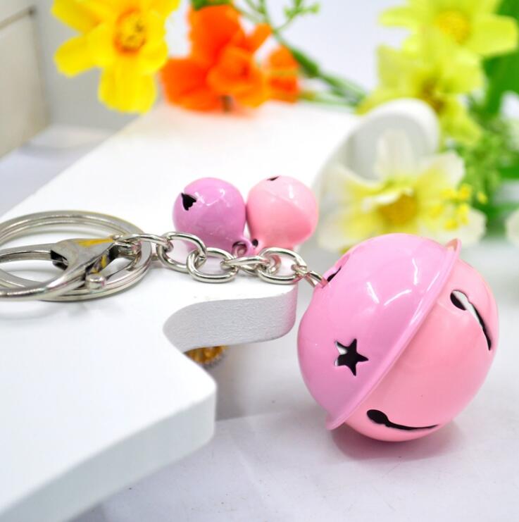 Moderne Zweifarbige Metallglocken Schlüsselanhänger Party DIY Geschenk Zubehör Schlüsselanhänger Niedliche Glocke Auto Schlüsselanhänger Tasche Anhänger Schmuck