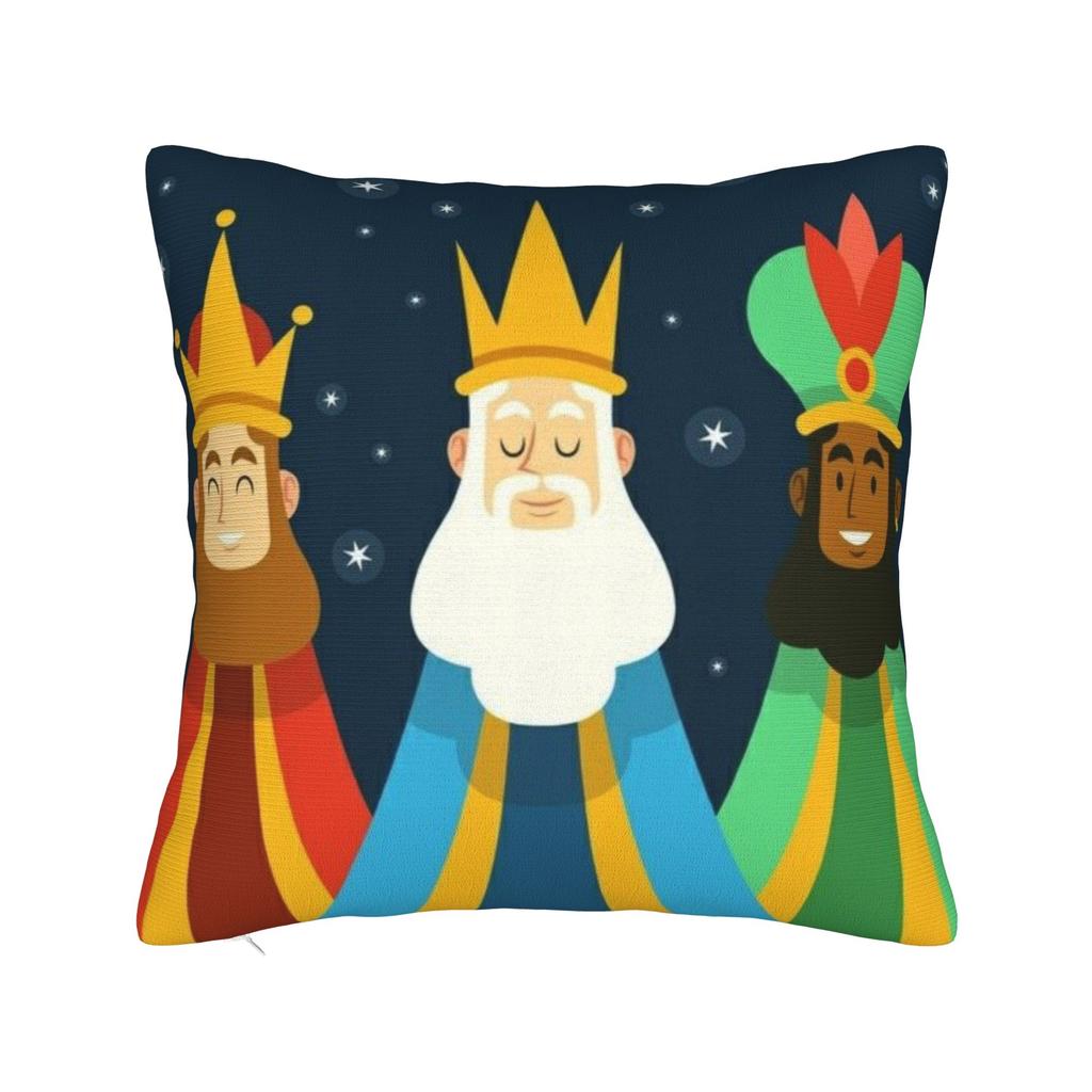 Día de los Reyes Magos Epifanía Three kings Pillow Cover Printed Cushion Cover Decor Throw Pillow Case Cover Home Multiple Sizes