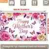 2D Happy Mother's Day Backdrop, Spring Flower Background for Mother's Day
