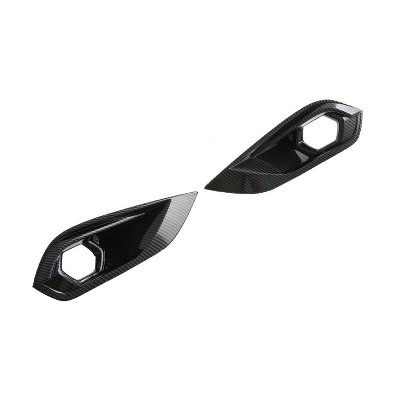 For Isuzu MU-X MUX Car Front Foglight cover Trim Frame Accessories Auto protector Stickers 2018     2024 2025