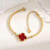 Colorfast Korean-Japanese Titanium Steel Women's Bracelet - Versatile, Fashionable Hand Jewelry.