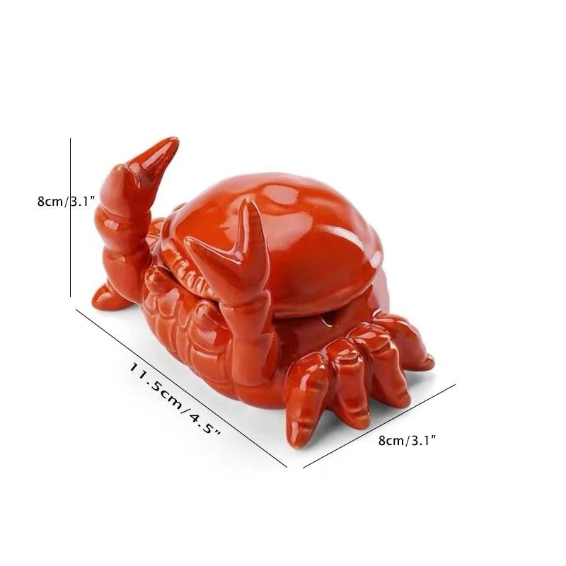 Creative Ceramic Crab Ashtray with Lid Cute Cigar Ashtray Home Office Decoration Ornamnet Ashtray for Smoke