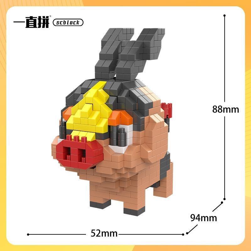 Pokemon Building Blocks Small Cartoon Mini Block Pikachu Charizard Eevee Mewtwo Anime Assemble Action Model Dolls Boys Toys
