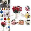 Elegant 10 Heads Silk Rose Artificial Flowers Bouquet For Wedding And Home Decor