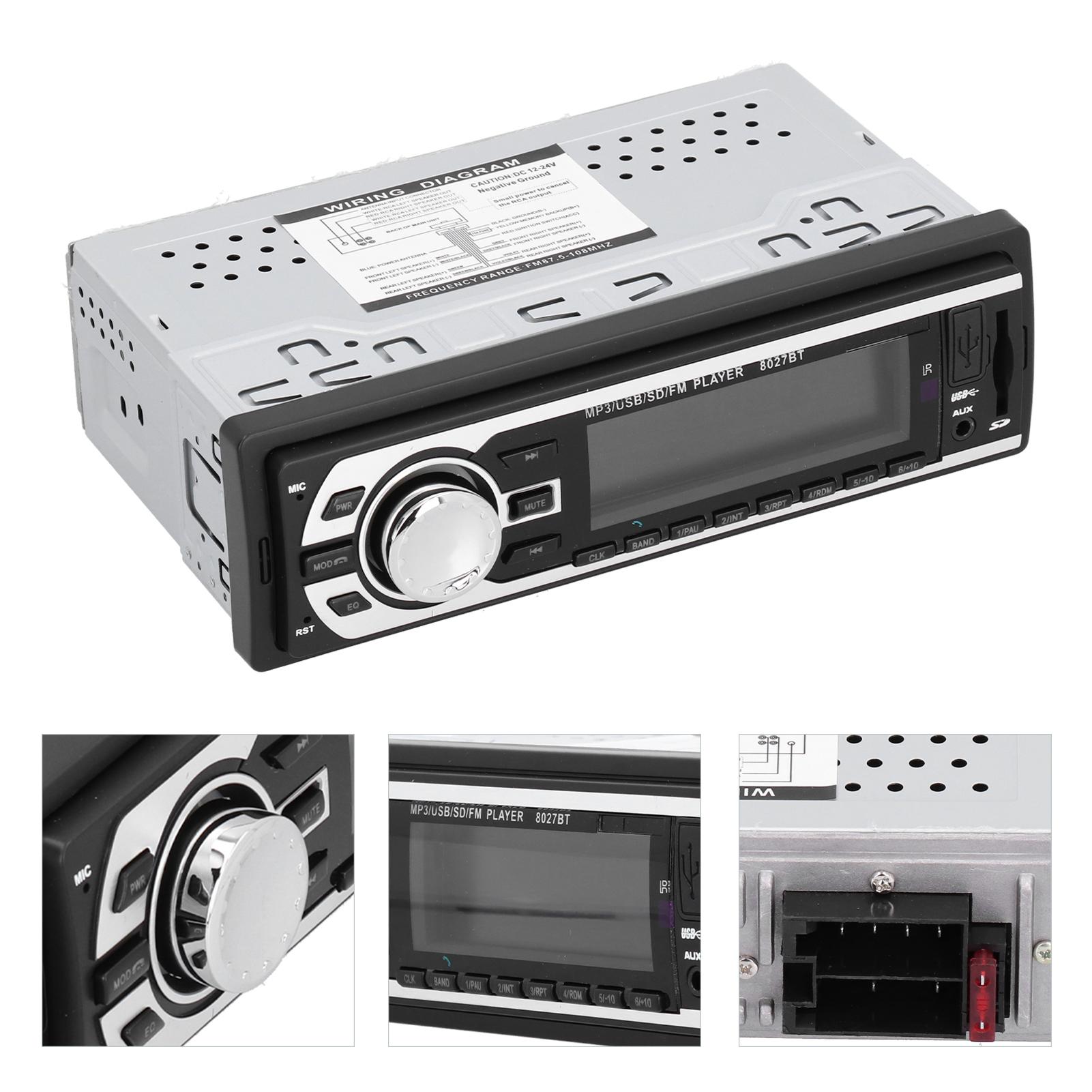 Car Stereo Radio Receiver Multimedia Player Modification with Remote Control Universal metal