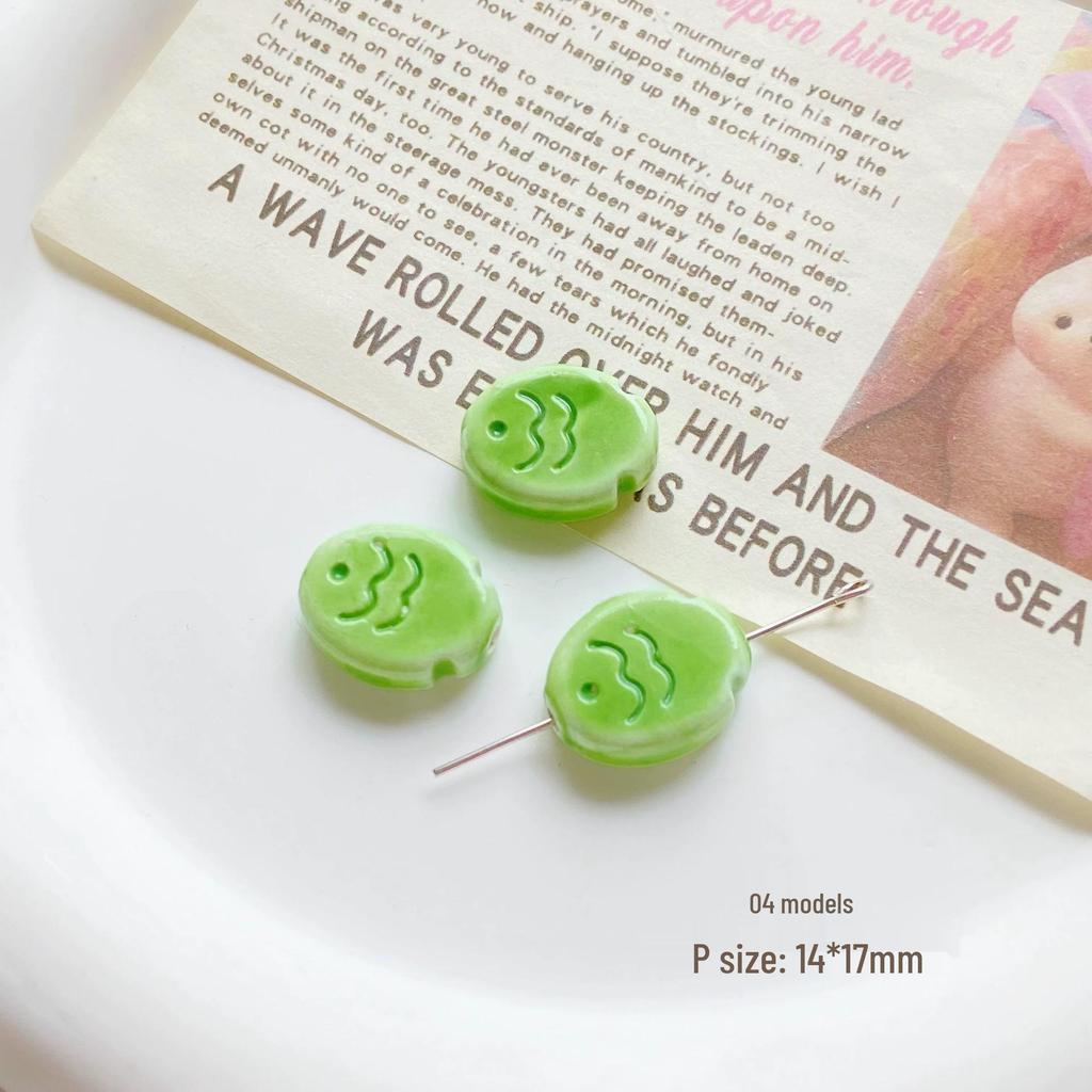 Colorful Ceramic Fish Beads for DIY Jewelry Making