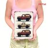 1pc 8x12 Inch Vintage Off-Road Vehicle Metal Sign Rustic Red Beige Distressed Wall Art Unframed Plaque