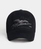Peullaeto Peach Fabric Ball Cap Matt Cap Black