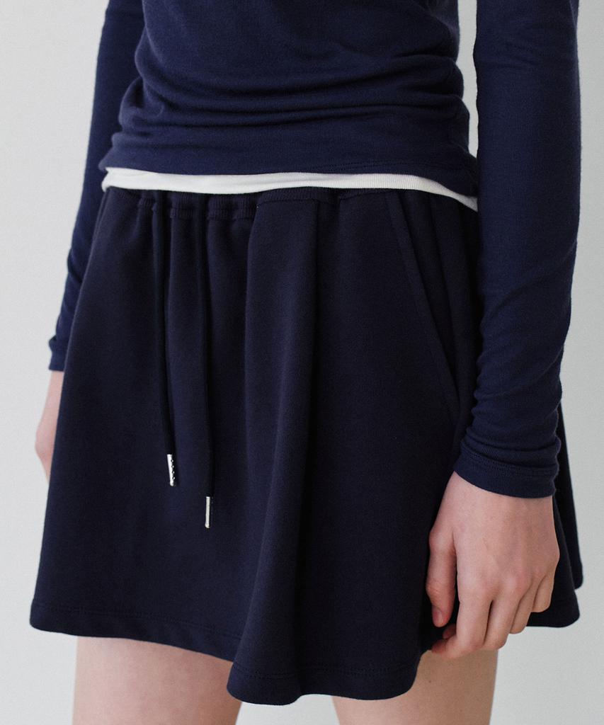 GRASPLAN Banding Skirt Shorts_Navy