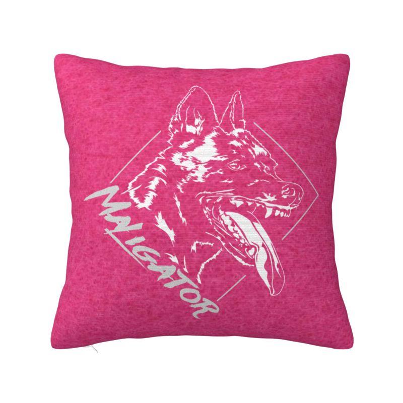 Custom Malinois Dog Luxury Throw Pillow Cover Decoration Belgian Shepherd Mechelaar Chair Cushion