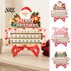 Office Party Decor Christmas Countdown Calendar, 25 Days Until Advent Vintage To Farmhouse Wooden Table Sign for Holiday Indoor Home Seasonal Gift