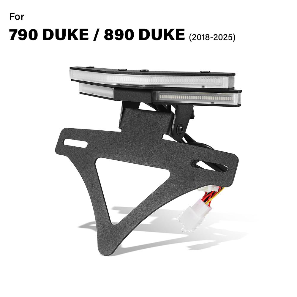 Motorcycle License Plate Holder Rear Short Tail Tidy License Bracket with LED Light For 790 DUKE 890duke Duke 790 890 2018-2025