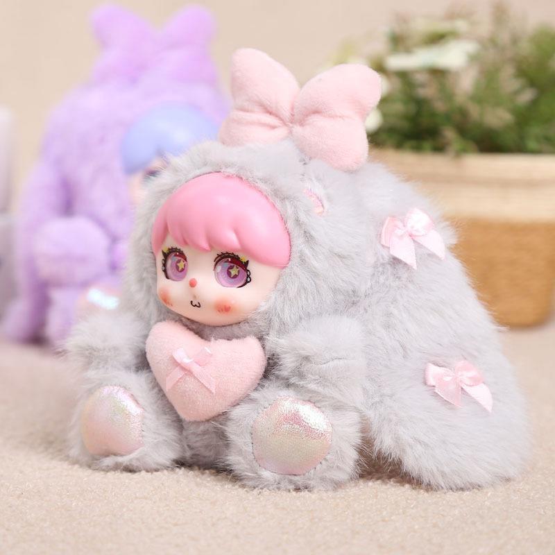 17cm Popular Rabbit Plush Toys Cute Doll with Vinyl Face big Ear Rabbit Plush Pendant Rabbit Ear Backpack Pendant for Girl Gifts