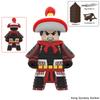 1pcs Ancient Chinese Hero Yue Fei General Military Armor Soldier Action Figures Building Block Sword Helmet DIY Brick Toy Gift