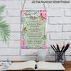 2D Flat, 1pc Memorial Roses Butterfly Metal Wall Art Sign "Roses for Mother" - 8*12 Inch Aluminium Rustic Home Decor, Sympathy Wall Art, Loving