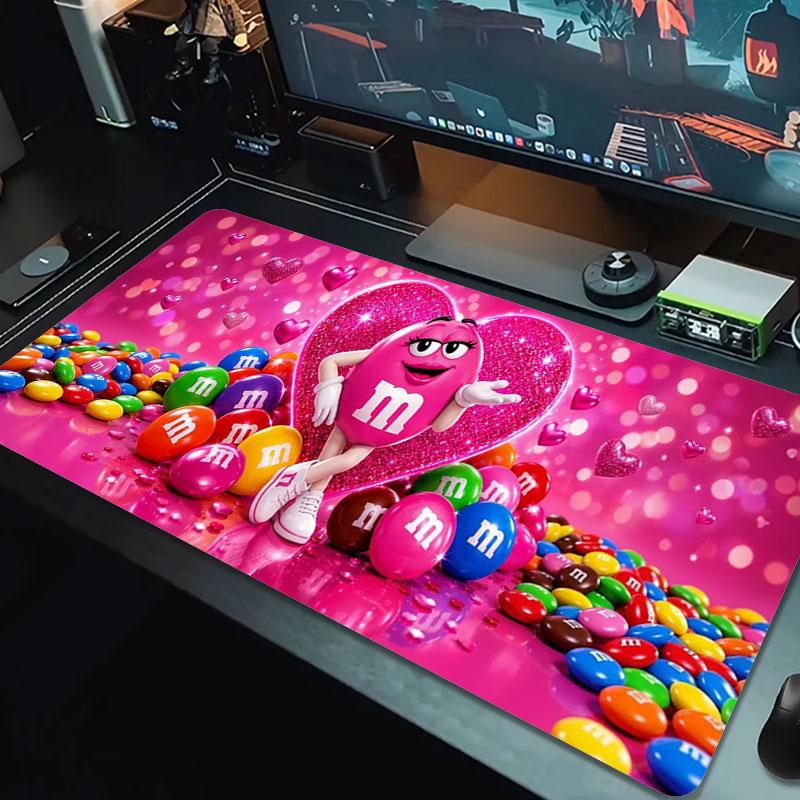 M&M's Podkładka pod mysz Duży rozmiar Podkładka na duży stół do gier Antypoślizgowa Podkładka pod laptopa Tablet Duża podkładka pod mysz XXL Mata na mini PC z obszyciem