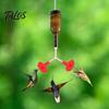 Bird Feeder Replacement Flowers 4PCS Hummingbird Parts, Simulated Red Shape, Universal Silicone Parts Fit Waterproof Accessories, for Outdoor
