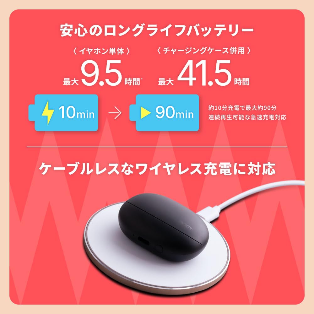 AVIOT True Wireless Bluetooth Up to Hours of Noise Wireless Waterproof and Dustproof Lightweight Ambient Sound Connection Support TE-U1 Earbuds, 5.3,