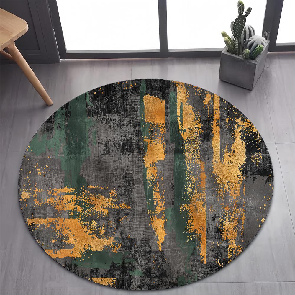 26 Style New Bohemian Abstract Modern Art Geometry Art Round Carpet Rug for Bedroom Living Room Decoration,pet Decor Floor Mat