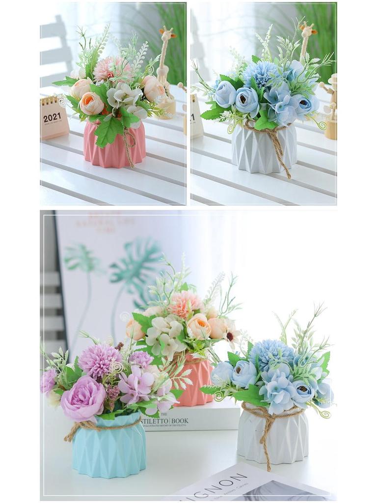 Indoor Artificial Flower Bouquet Decor for Office or Living Room