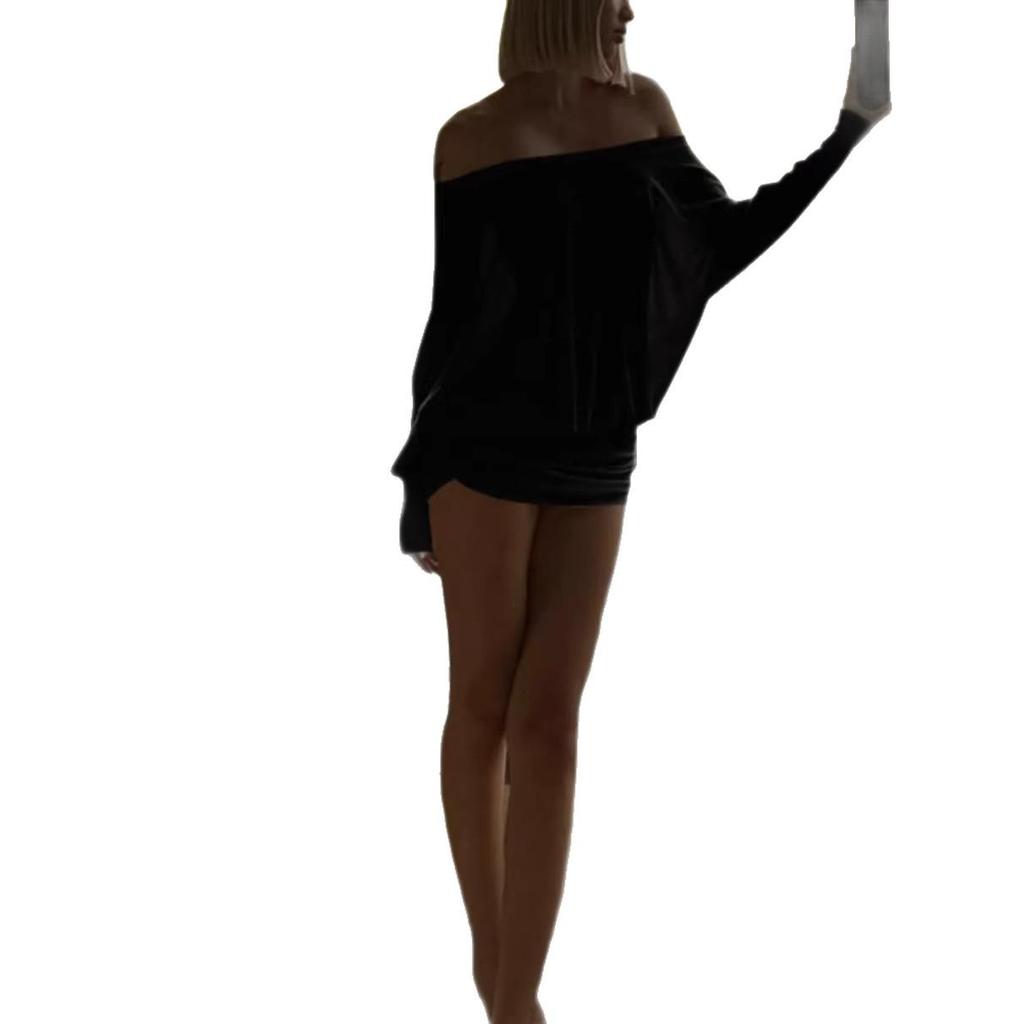 2026 Spring European-Style Sexy One-Shoulder Strapless Bodycon Dress