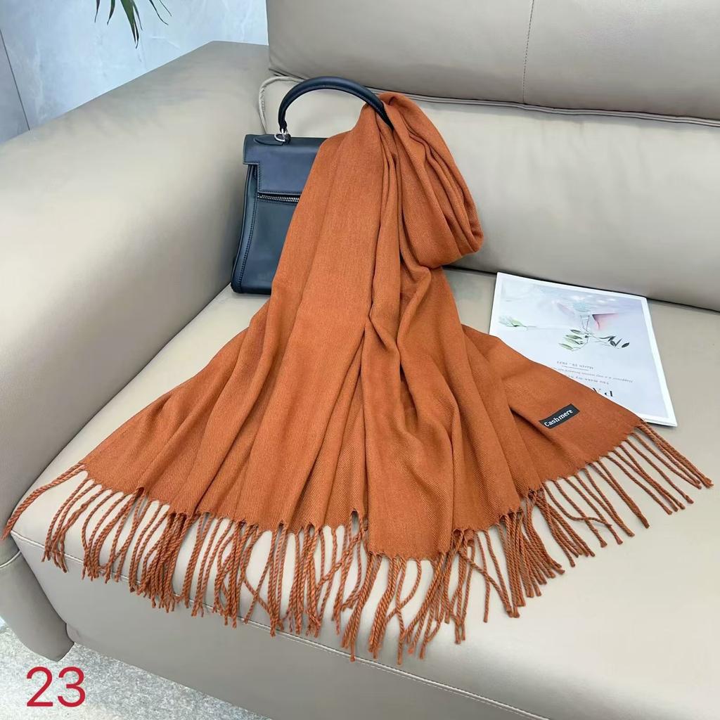 Damen Schal aus einfarbigem Imitationskaschmir, Damen einfarbiger warmer Schal, Stola, Winter Jahresversammlung Geschenk Schal