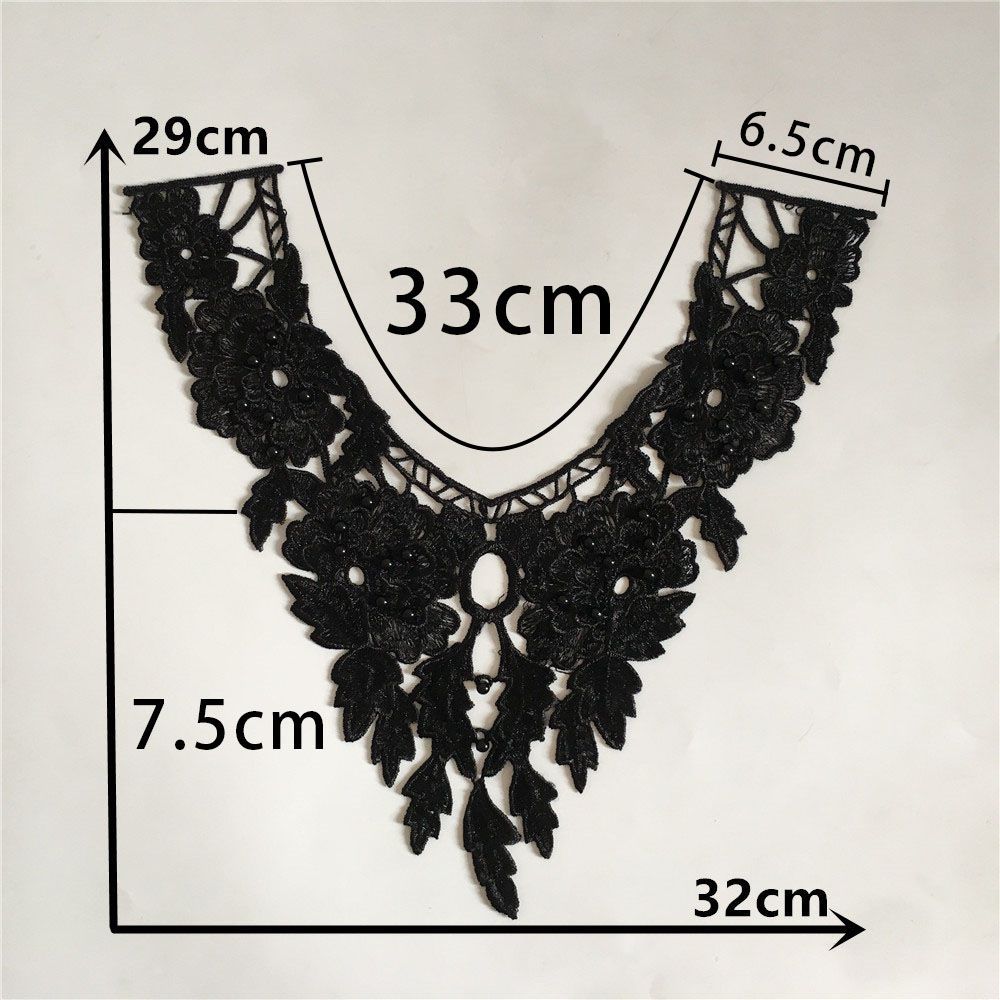 

Black And White I Embroidery Polyester Beads Hollow Diy Sewing Lace Decoration Matching Clothing Accessories Clothing main picture 2125 black (1 piece)