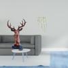 Elegant Resin Deer Head Figurine with Green Plant Vines Wall Art for Bedroom Nightstand And Restroom