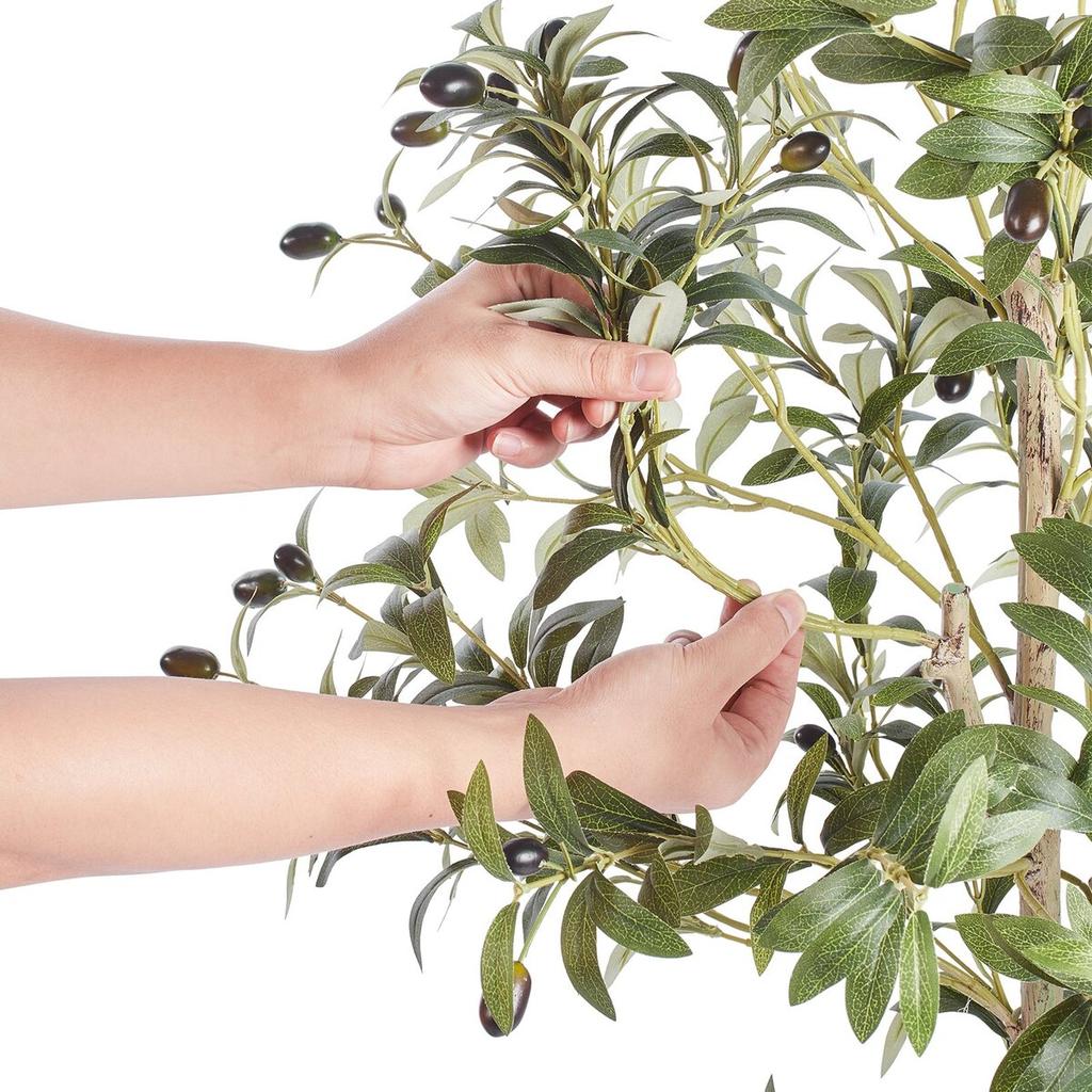 Artificial Olive Tree, 1.5 m Tall Faux Plant, Secure PE Material & Anti-Tip Tilt Protection Low-Maintenance Plant, Lifelike Green Fake Potted Tree for