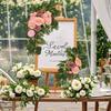 Wedding Welcome Card, Water Card Flower Indicator, Fake Flower Simulation Silk Flower Flower Arrangement, Wall Decoration