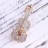 Brooch Pin Violin Rhinestones Jewelry Shiny Guitar Brooch Clothing Accessories