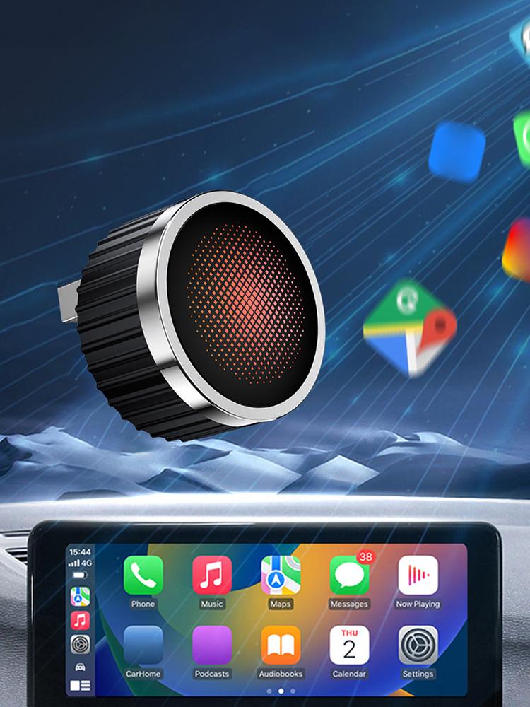 2 in 1 Wireless CarPlay Android Auto Adapter Wireless CarPlay Adapter Smart USB Dongle for iPhone and Android Factory Wired Cars