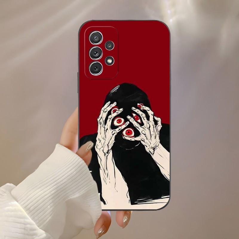Scary Face Eyes Phone Case For Samsung A53 A52 A13 A73 A32 A51 A23 A22 A12 A02s A20e A40 A50 A21 A72 A70 Cover