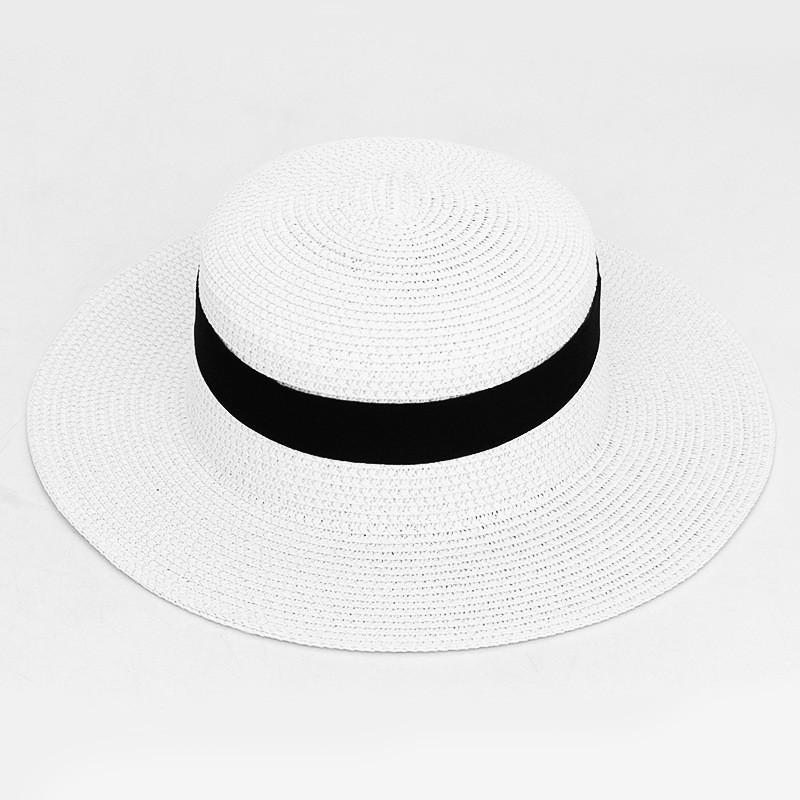 Color Square 20 Buckle Round Straw Hat Summer Travel Sunshade Cap Breathable