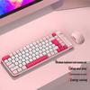 Wireless Bluetooth 2.4G Rechargeable Keyboard and Mouse Set - Dual Mode, Colorful Design for Girls, Office, and Business Use