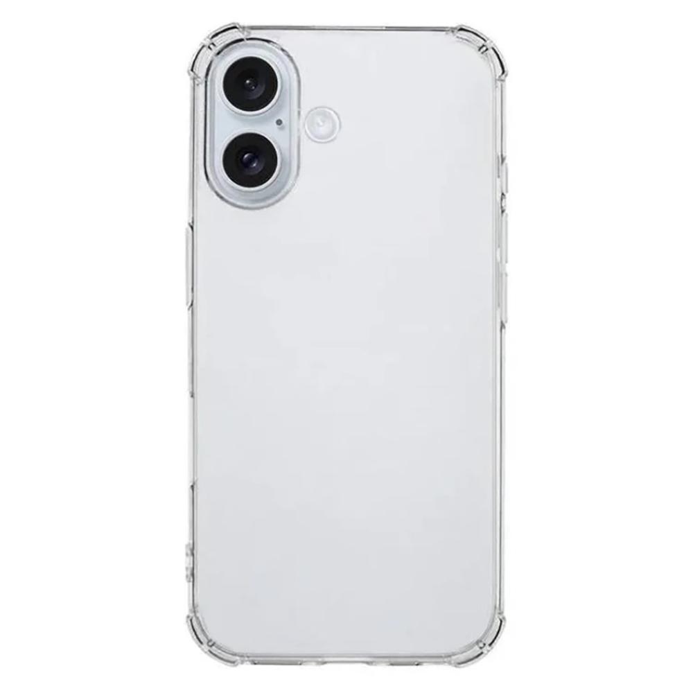 WANLONFENG WL3 Series For iPhone 16 TPU Case 1.5mm Phone Cover with Tempered Glass Film (Big Lens Hole)