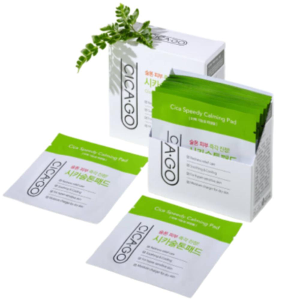 isoi CICAGO Cica Speedy Calming Pad Pouch Type 75g (3 Sheets X 15ea) - Portable Quick Soothing & Redness Relief