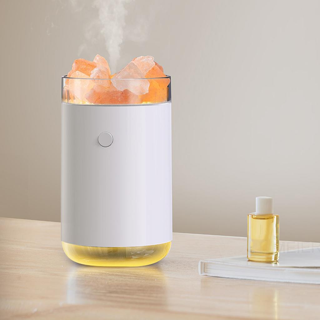 Humidificateur Diffuseur de Sel USB Diffuseur Humidificateur de Bureau avec Effet de Lumière Colorée