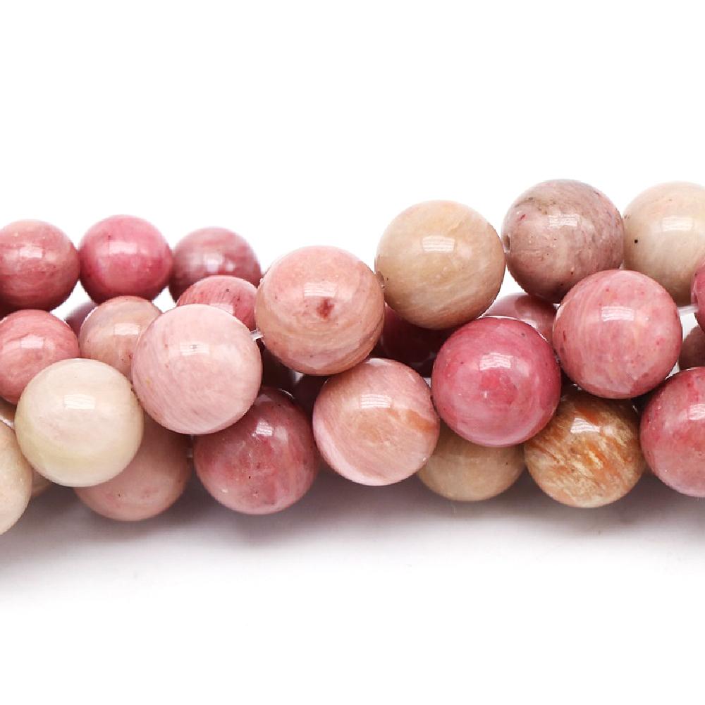 Red Rhodonite Natural Stone 4/6/8/10/12mm Beads 15"Strand Smooth Loose Spacer Beads for Jewelry Making DIY Bracelets Accessories