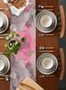 Pink Marble Linen Table Runners Modern Abstract Geometric Grey Table Runner Washable Holiday Wedding Party Dining Table Decor