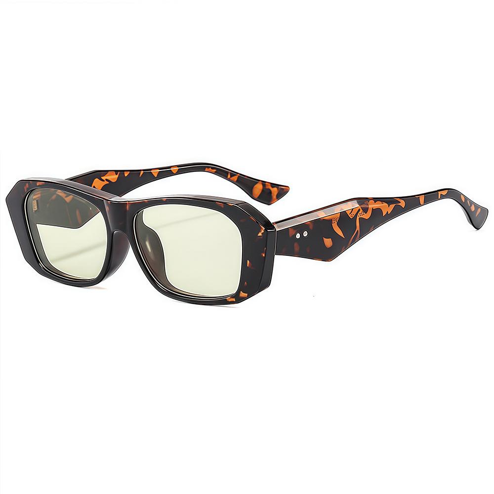 Retro Leopard Print Women Sunglasses Y2K Small Frame UV400 Protection Casual Multi Color Unisex Glasses