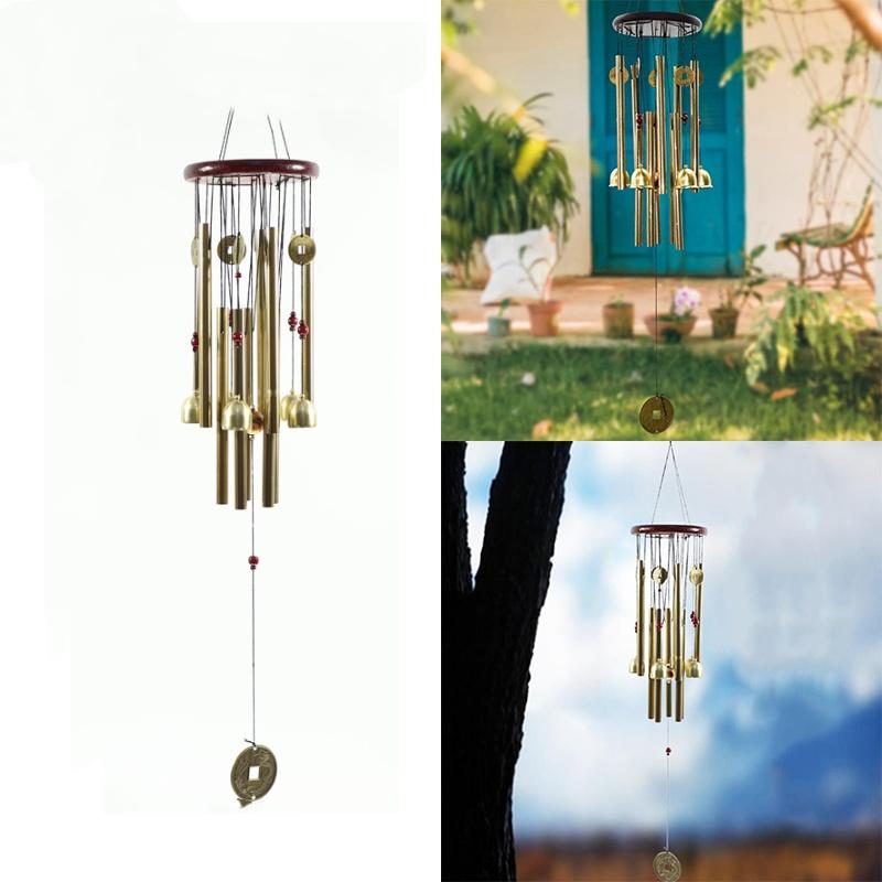 Wind Large Chime Yard Garden Outdoor Noisemaker Bells Pavilion Copper Coin
