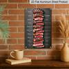 2D Flat, Vintage Beef Doneness Chart Metal Sign - Steak Guide with Rare, Medium Rare, Medium, Medium Done - Aluminium Retro Wall Art Suitable for