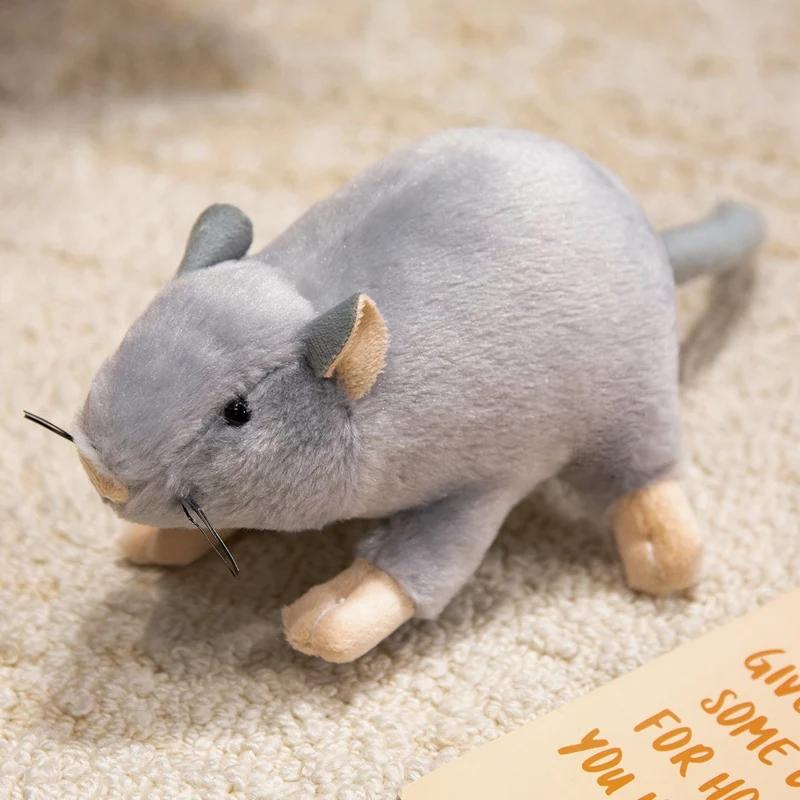 17cm Realistische Maus Plüschtiere Voll Baumwolle Gefüllt Kleine Maus Puppe Niedliche Schreibtisch Haustiere Büro Begleiter Lustig Kinder Spiel Requisiten 17cm