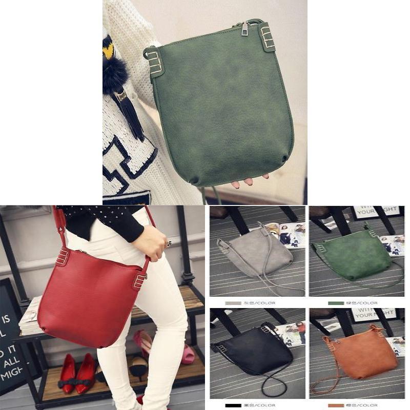 Vintage Style Womens Pu Leather Handbag Small Bucket Crossbody Bag For Fashionable Women