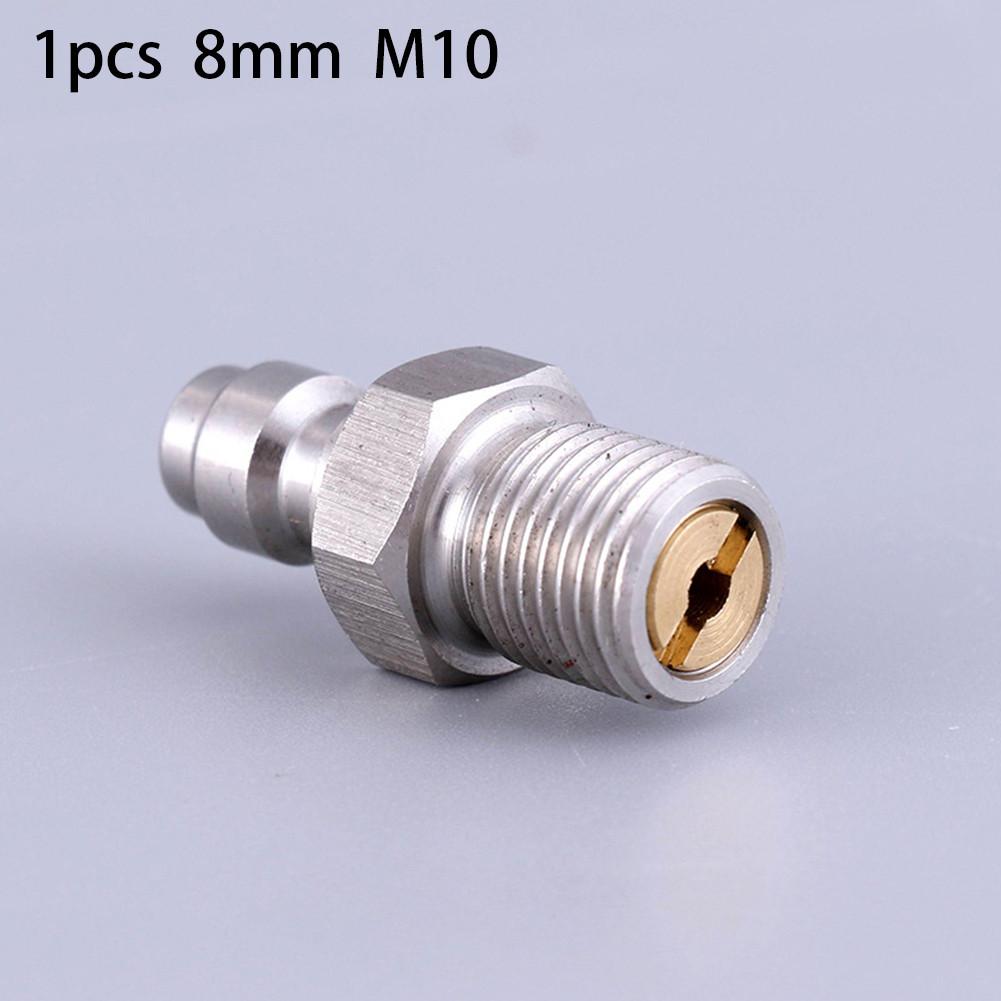 8MM One-Way Valve Filled Pacifier Stainless Steel M10 1/8NPT 1/8BSPP Thread Quick Connector Male For Direct Injection Valve