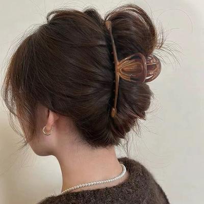 Oil Painting Master ~ Retro Large Clip Women's New Hairpin Back of Head Shark Clip High-end and Temperamental Headwear