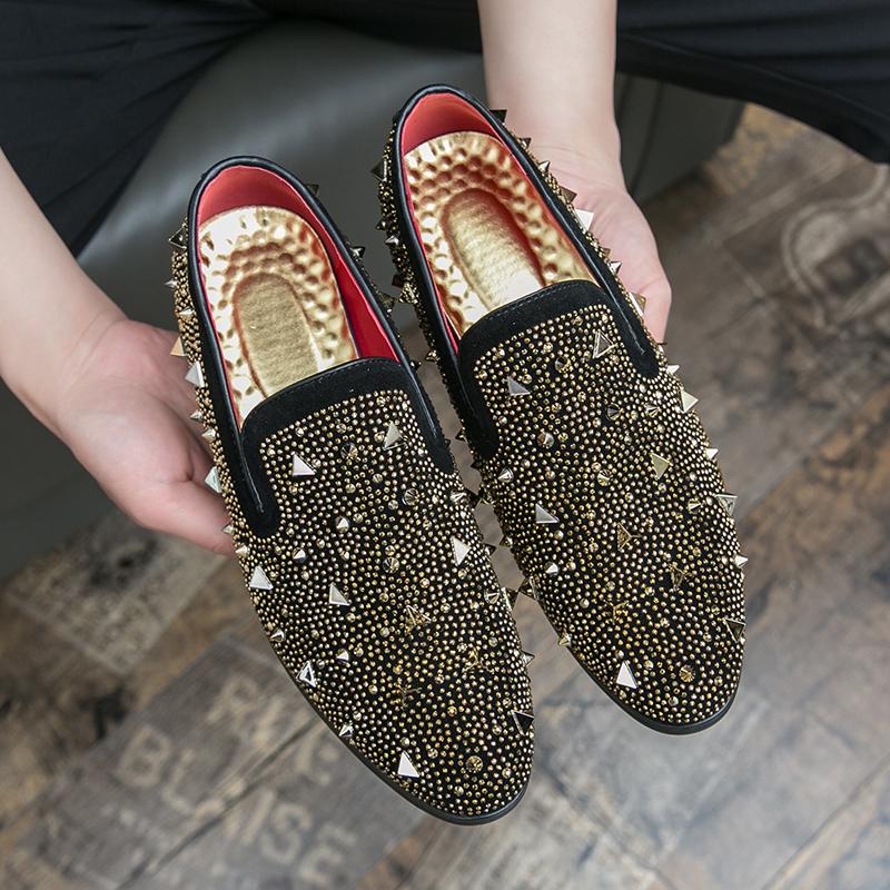 Fashion Size 38- Fashionable Men Le Fu Shoes Men One Step Casual Comfort Brand Leather Shoes Men Gentlemen's Banquet Shoes